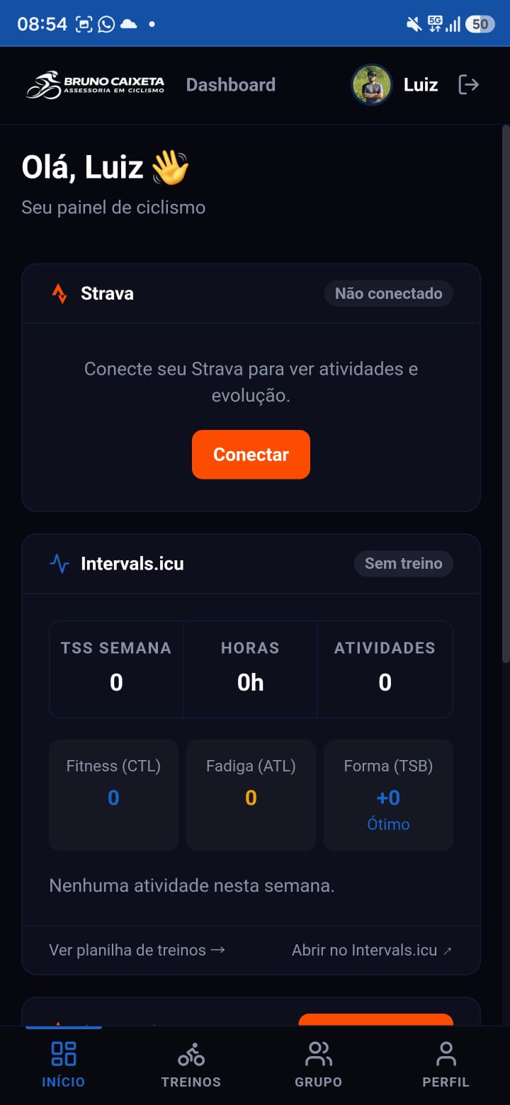 Dashboard do aluno mobile