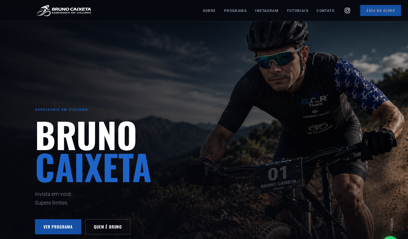 Screenshot do site Bruno Caixeta