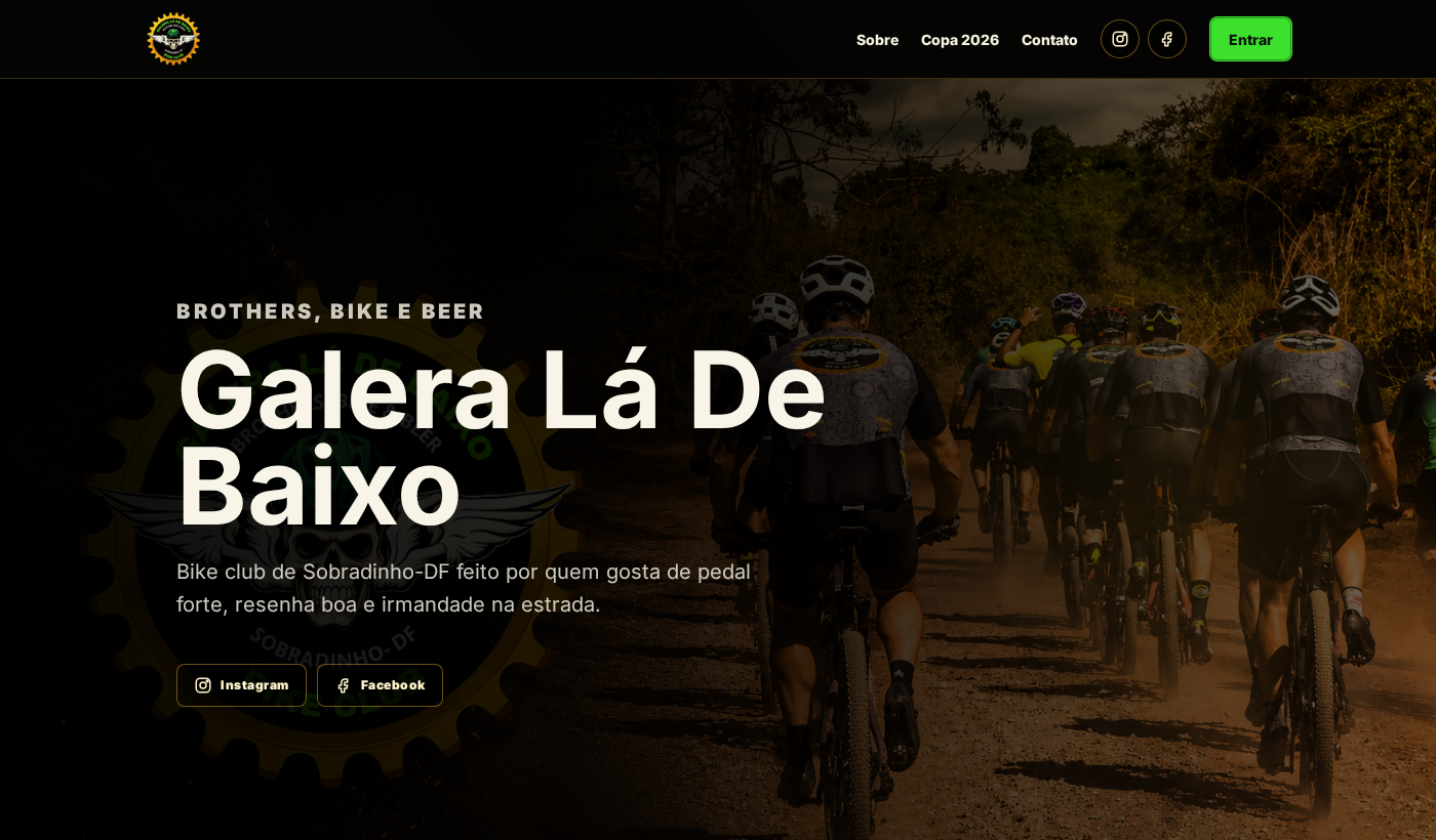 Screenshot do site Galera Lá de Baixo